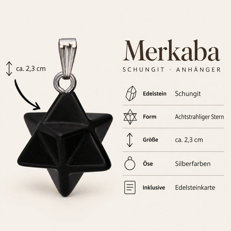 Steckbrief Schungit Merkaba – ca. 2,3 cm