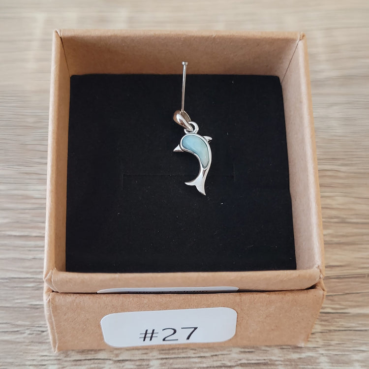 #27 Larimar Delphin Kettenanhänger. silber | Instagram Live