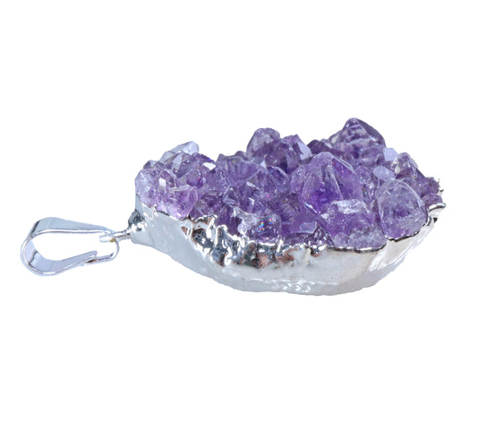 Amethystdrusen Rohsteinanhänger