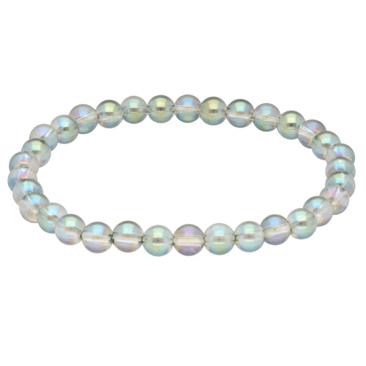 Angel Aura Bergkristall Kugelarmband | 6mm