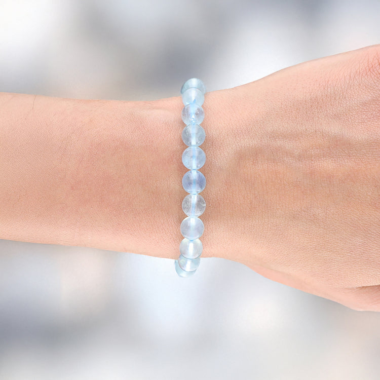 Aquamarin Kugelarmband | 8 mm