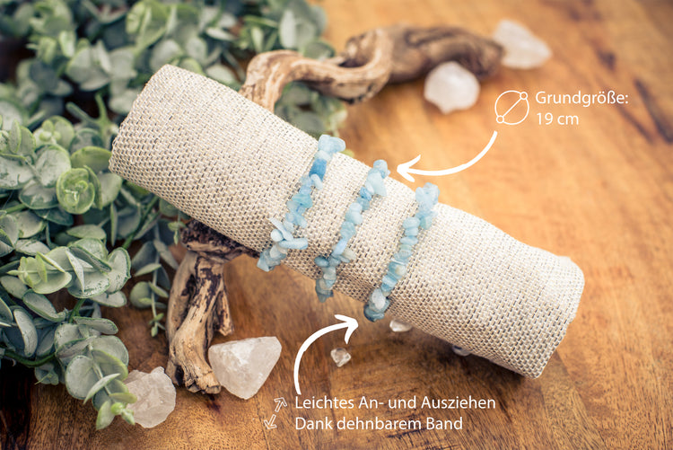 Aquamarin Splitterarmband