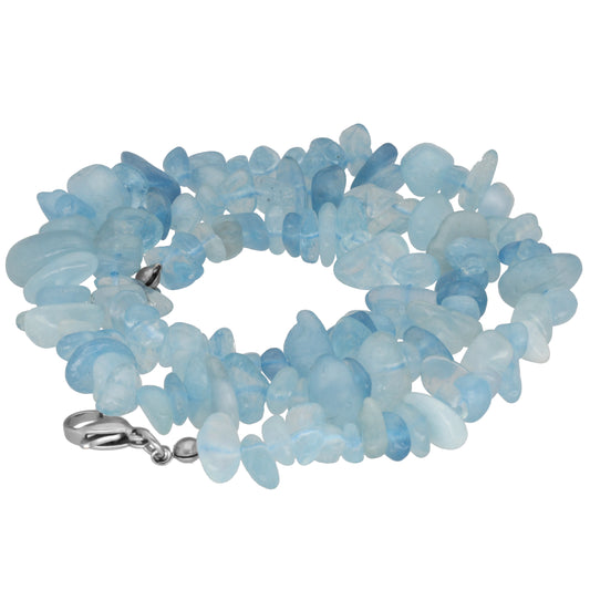 Aquamarin Splitterkette | 45cm