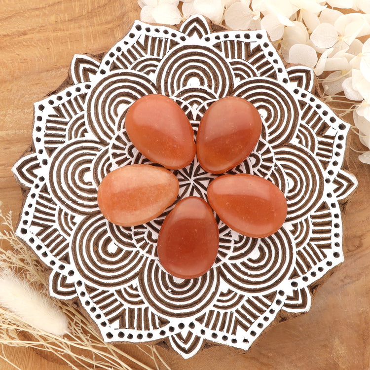 Aventurin, rot Tropfenanhänger