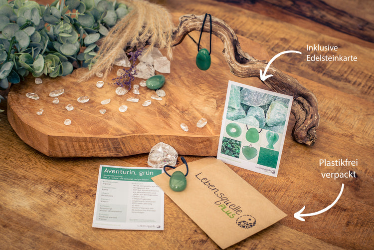 Aventurin, grün Tropfenanhänger