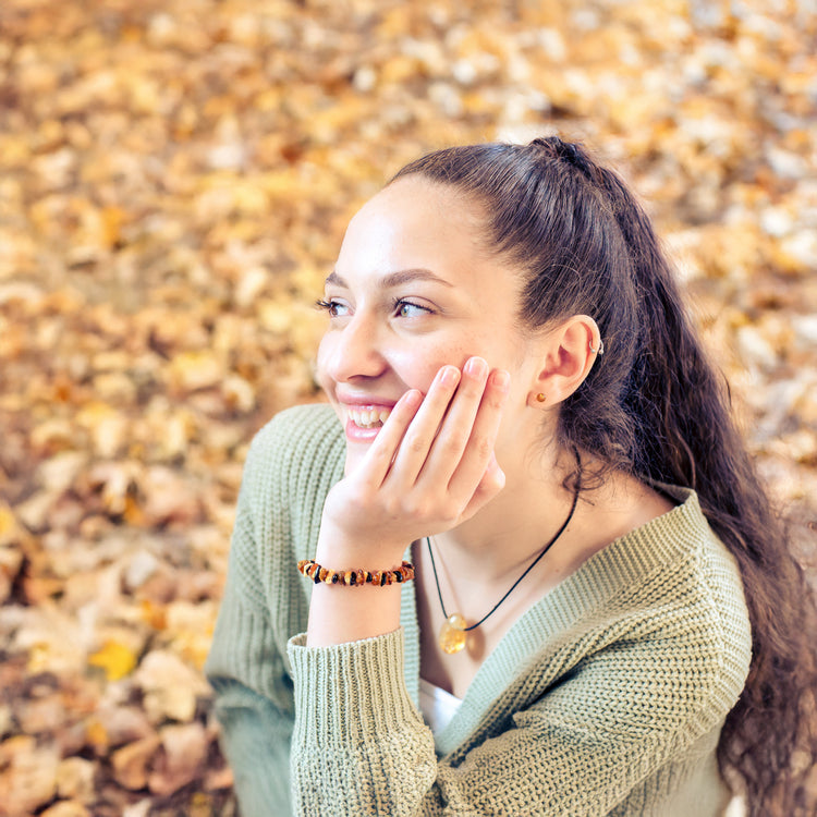 Pulsera de chips de ámbar (multicolor)