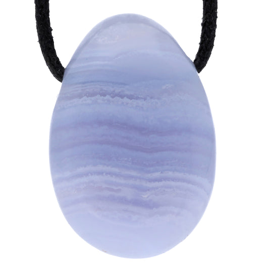 Chalcedon, blau Tropfenanhänger