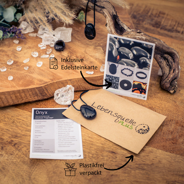 Colgante gota de ónice