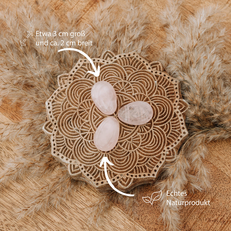 Rosenquarz Tropfenanhänger