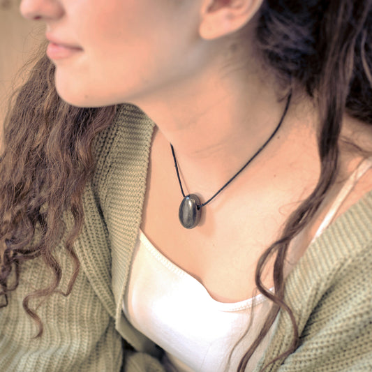 Schungit Tropfenanhänger