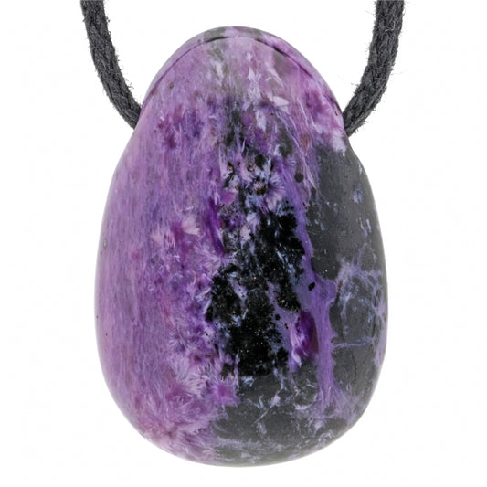 Colgante gota de charoita