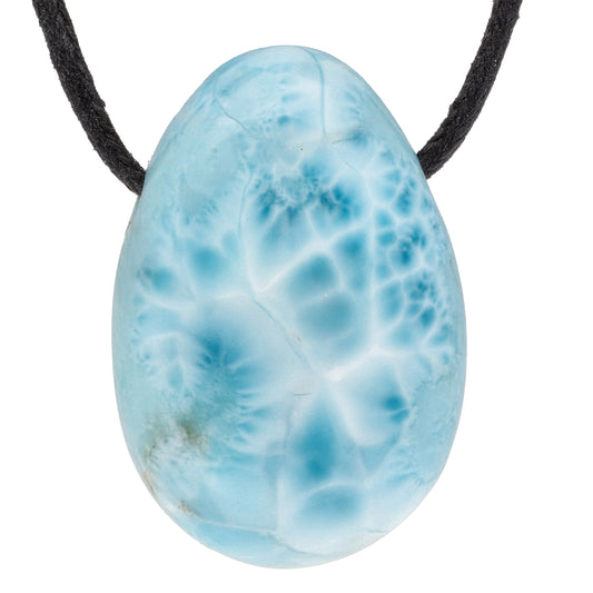 Pendentif goutte en Larimar