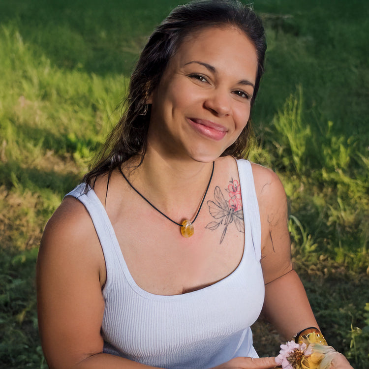 Citrin Tropfenanhänger