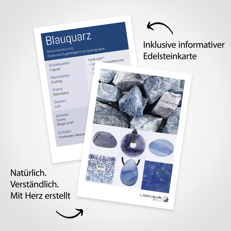 Pierre roulée en quartz bleu