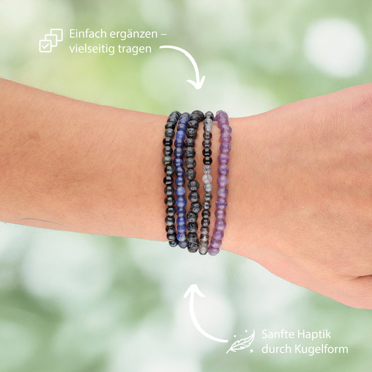 Lepidolith Mini-Kugelarmband | 4 mm