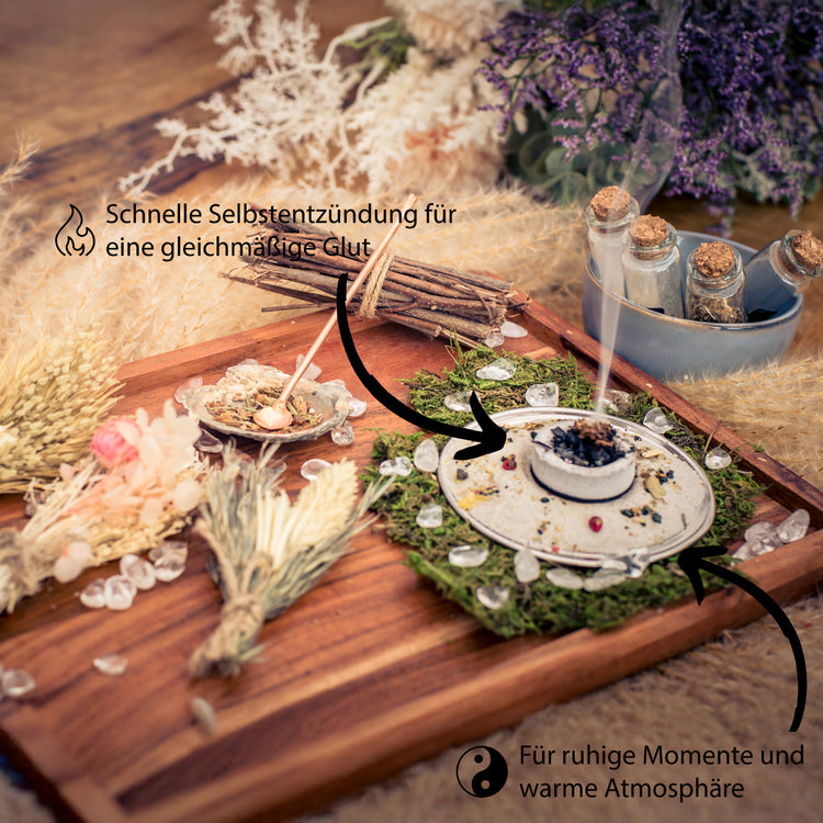 Selbstzündende Räucherkohle Ø 33 mm | 100 Stück - 1 Karton