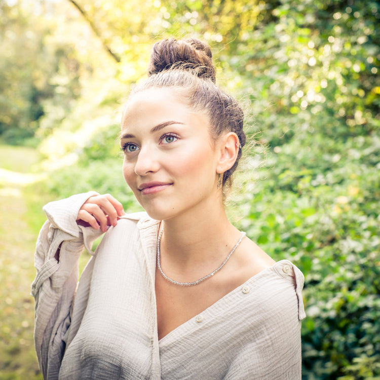 Labradorit Kugelkette | Ø 4mm mit 925er Silber Verschluss | 45cm