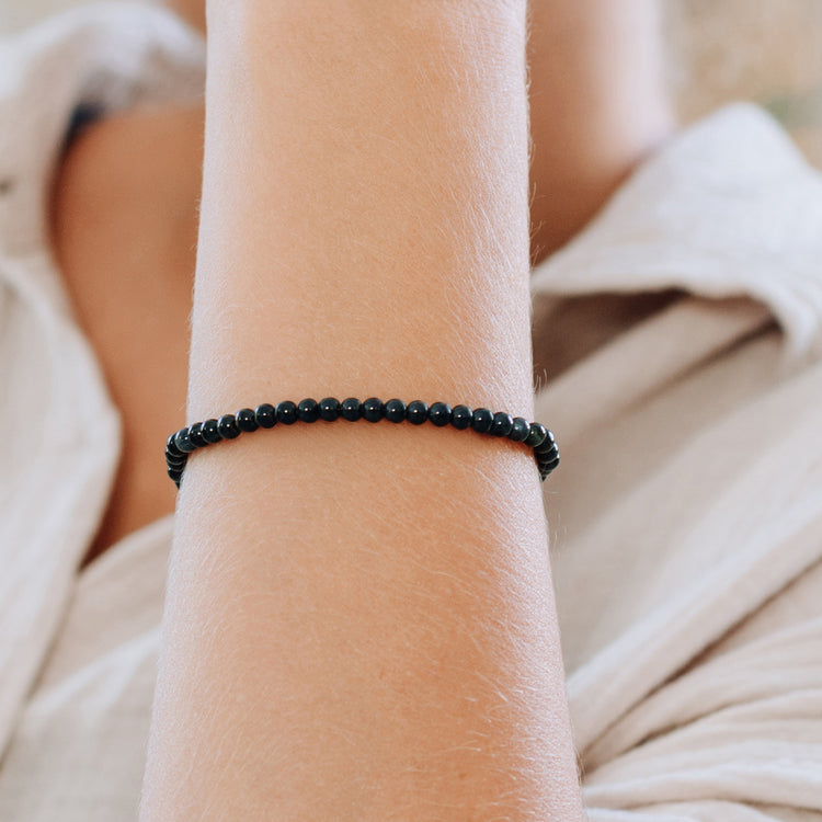 Falkenauge Mini-Kugelarmband | 4 mm