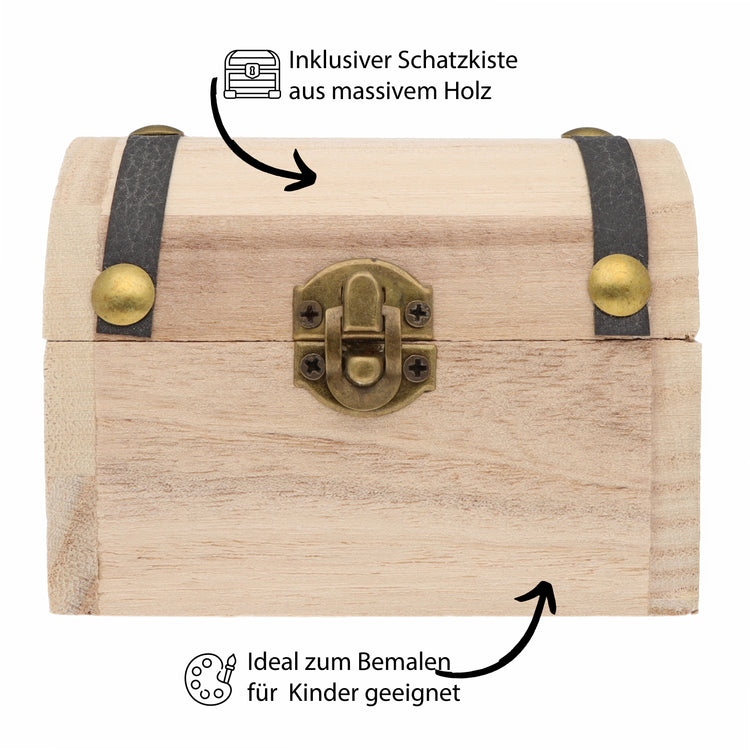 Edelstein Set in Schatzkiste | Bunter Trommelstein Mix | Größe L