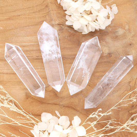 Bergkristall Doppelender, geschliffen | 7-9 cm lang