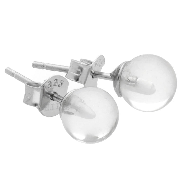 Bergkristall Ohrstecker 6 mm | 925er Silber