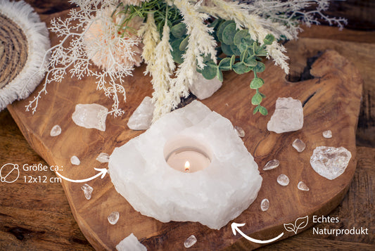 Bergkristall Teelichthalter