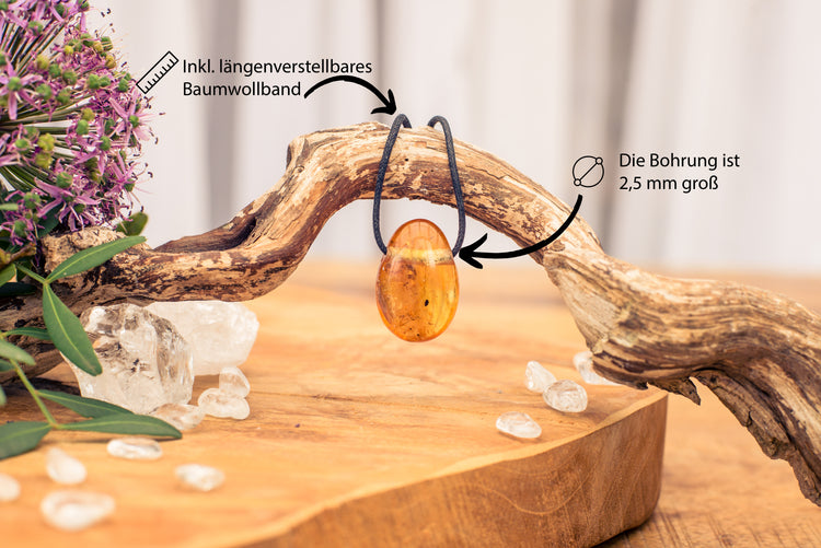 Bernstein Tropfenanhänger