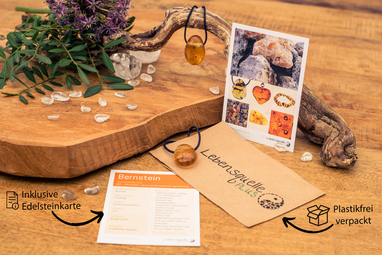 Bernstein Tropfenanhänger