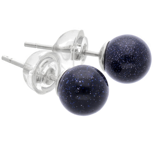 Blaufluss Ohrstecker 6 mm | 925er Silber