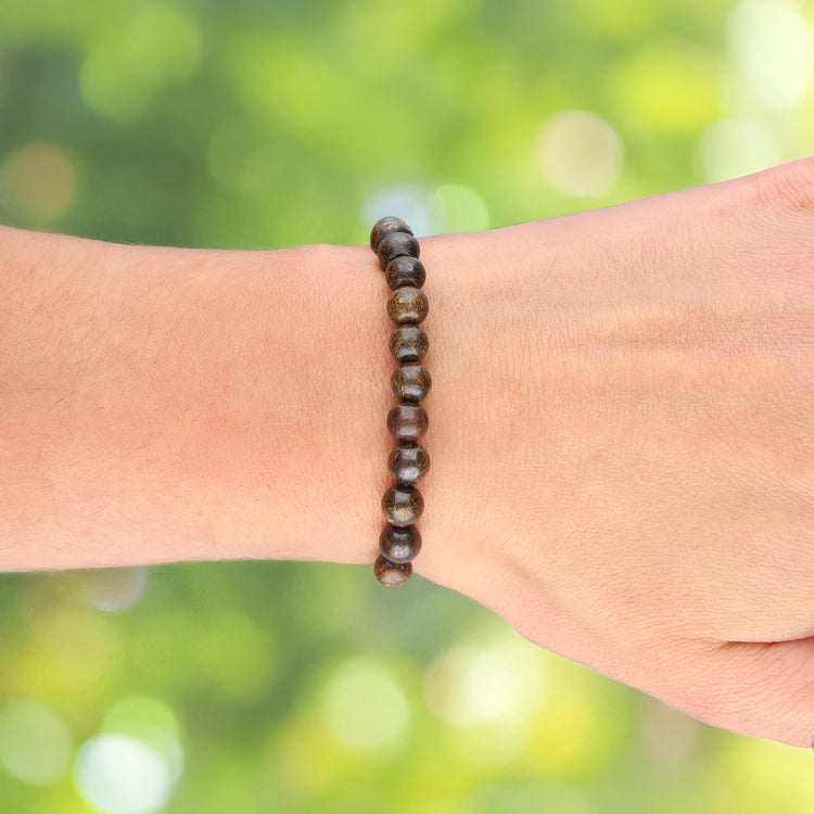 Bronzit Kugelarmband | 6 mm