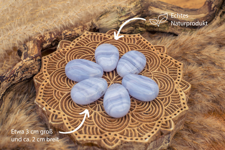 Chalcedon, blau Tropfenanhänger