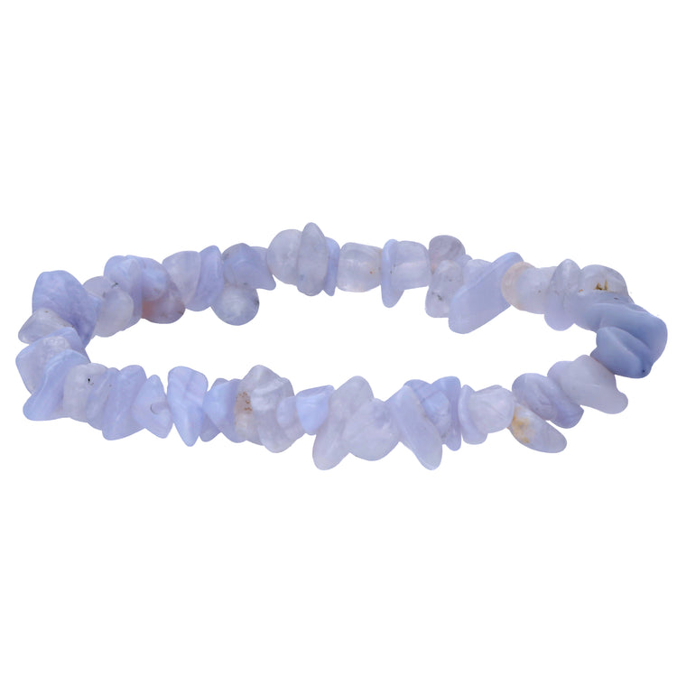 Chalcedon, blau Splitterarmband