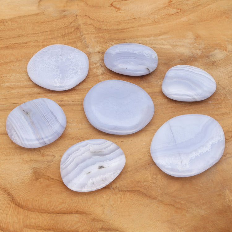 Chalcedon, blau Scheibenstein