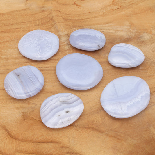 Chalcedon, blau Scheibenstein