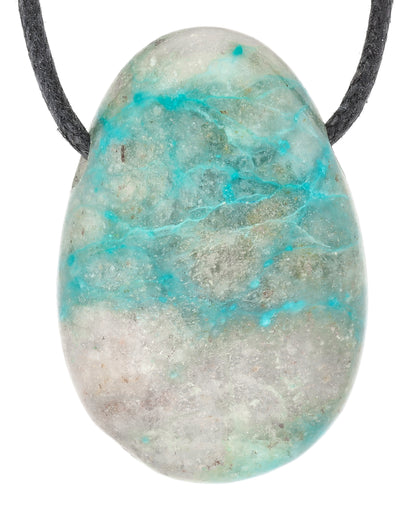 Pendentif goutte en chrysocolle - Qualité B