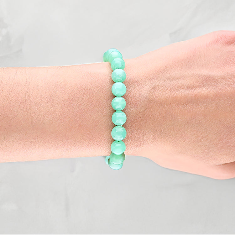 Pulsera de bolas de crisoprasa | 8 mm
