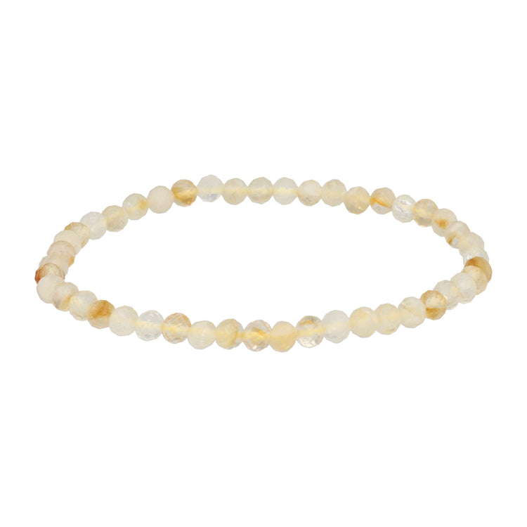 Citrino | pulsera facetada | 4 mm
