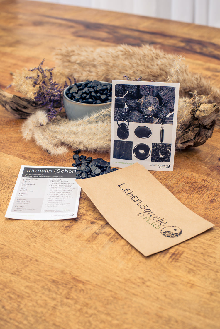 Turmalin, schwarz (Schörl) Mini-Trommelsteine