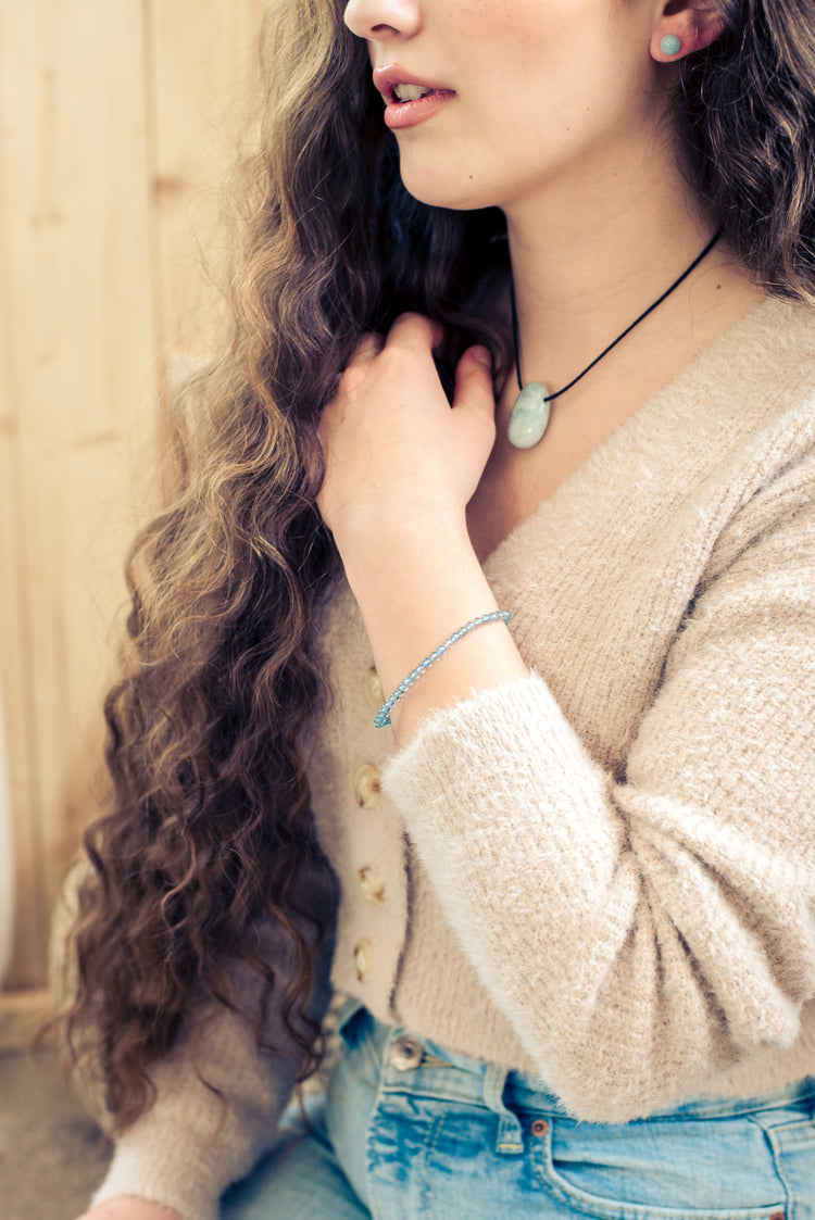 Aquamarin Tropfenanhänger