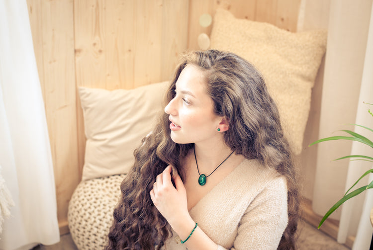 Malachit Tropfenanhänger