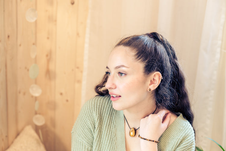 Tigerauge Ohrstecker 6 mm | 925er Silber