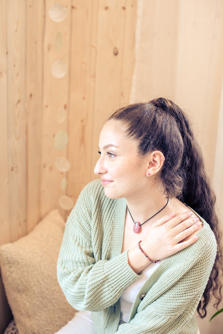 Rhodonit Tropfenanhänger