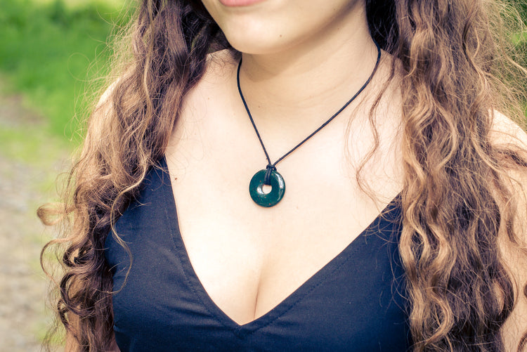 Heliotrop Donut | 30 mm Anhänger + Baumwollband