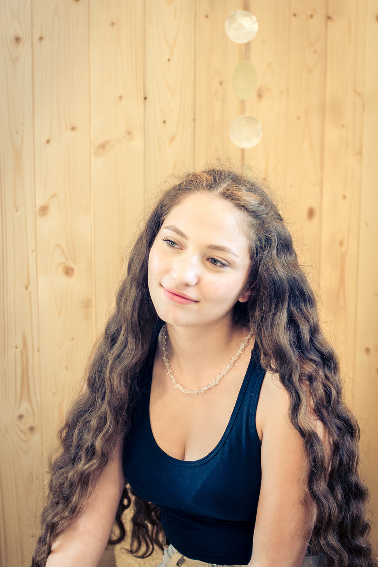 Bergkristall Splitterkette | 45 cm