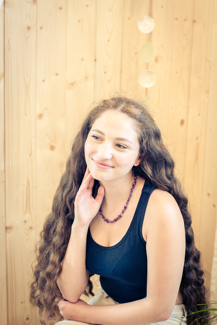 Amethyst Splitterkette | 45 cm + Verschluss