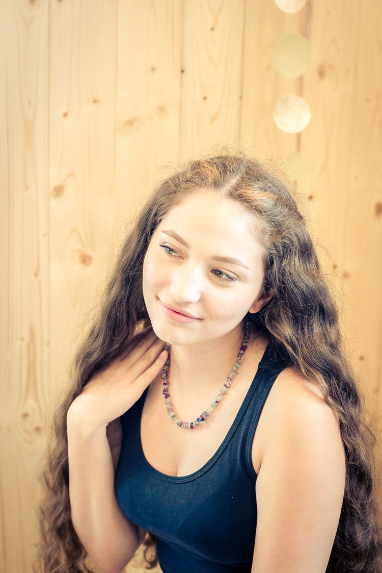 Fluorit Splitterkette | 45 cm + Verschluss