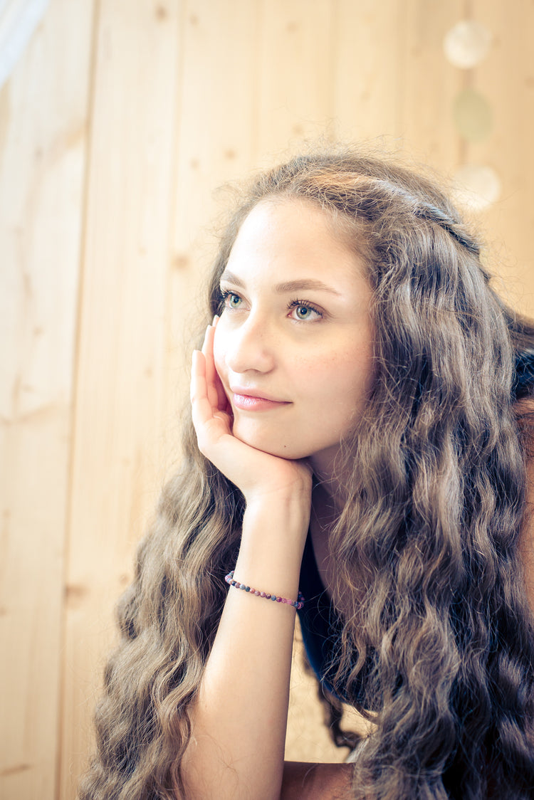 Rubin-Saphir | facettiertes Armband | 4 mm