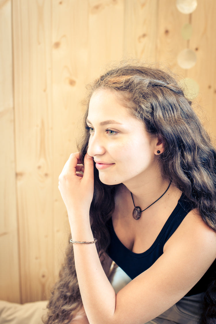 Rauchquarz Tropfenanhänger