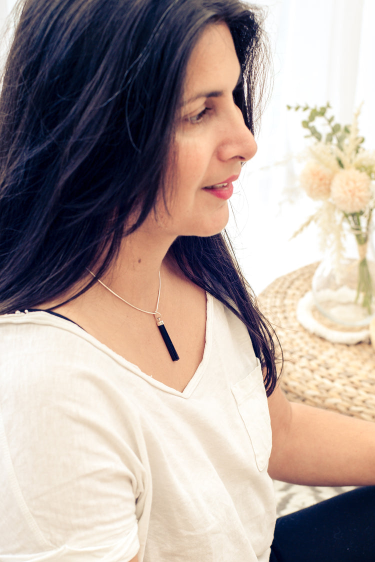 Turmalin, schwarz (Schörl) polierte Spitze | 3-4 cm