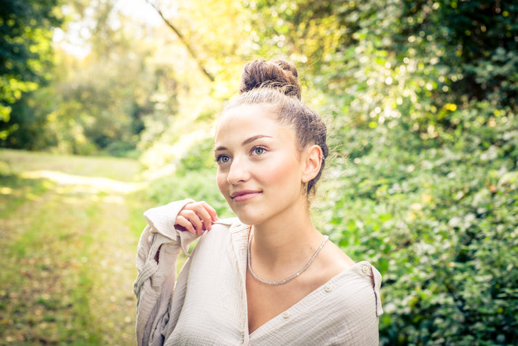 Labradorit Kugelkette | Ø 4mm mit 925er Silber Verschluss | 45cm